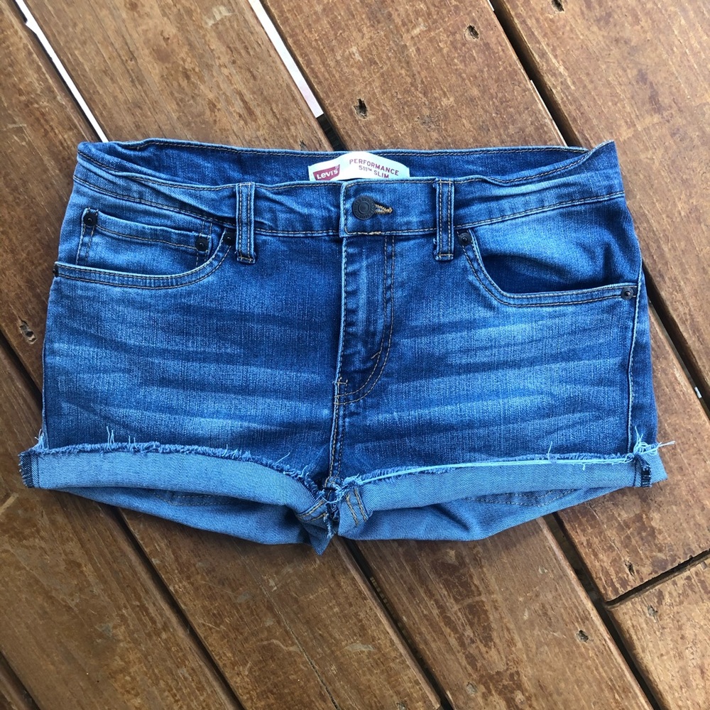 High Waisted Levi’s 511 Jean Cutoff Shorts 6